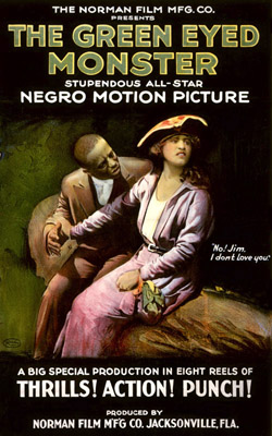 Poster for "The Green Eyed Monster," Richard Norman's first full-length race film.
